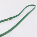 CELINE Trio Shoulder Bag Leather Green Gold Auth 209280-9
