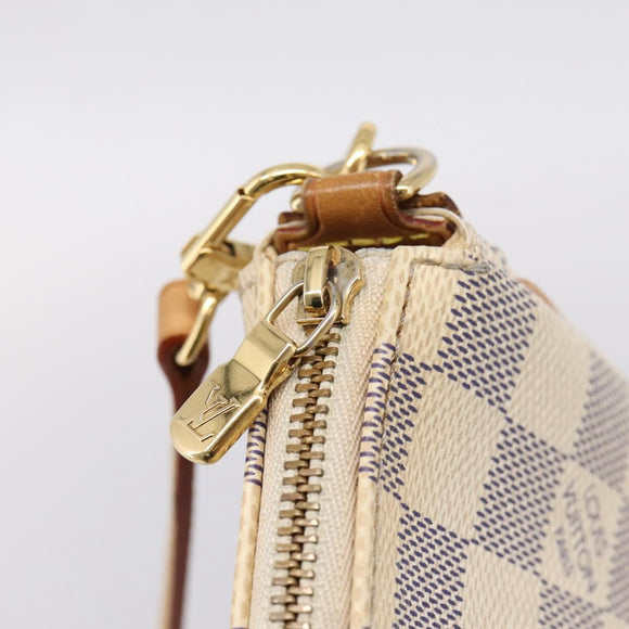 LOUIS VUITTON Damier Azur Eva Shoulder Bag 2way N55214 LV Auth 209283V