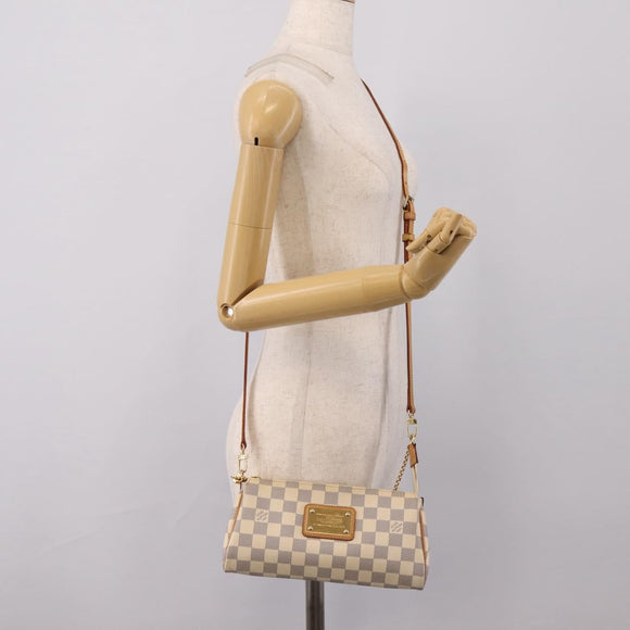 LOUIS VUITTON Damier Azur Eva Shoulder Bag 2way N55214 LV Auth 209283V