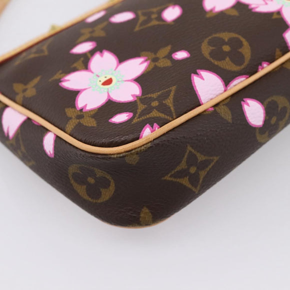 LOUIS VUITTON Monogram Cherry Blossom Pochette Pouch M92006 LV Auth 209287SAM