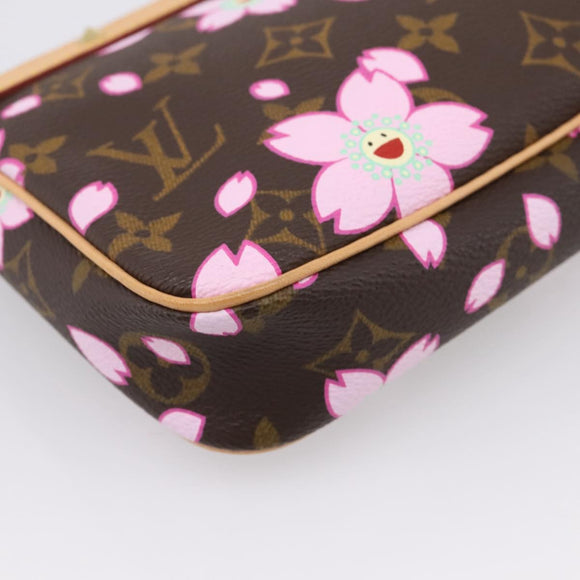 LOUIS VUITTON Monogram Cherry Blossom Pochette Pouch M92006 LV Auth 209287SAM