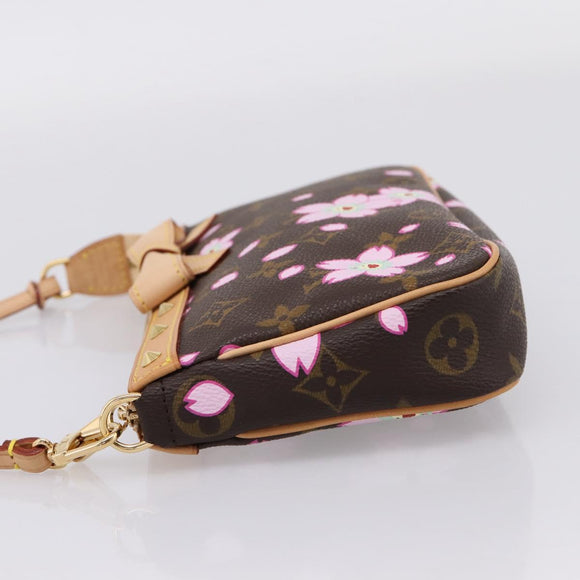 LOUIS VUITTON Monogram Cherry Blossom Pochette Pouch M92006 LV Auth 209287SAM