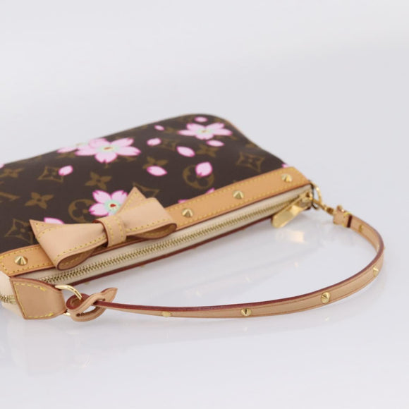 LOUIS VUITTON Monogram Cherry Blossom Pochette Pouch M92006 LV Auth 209287SAM
