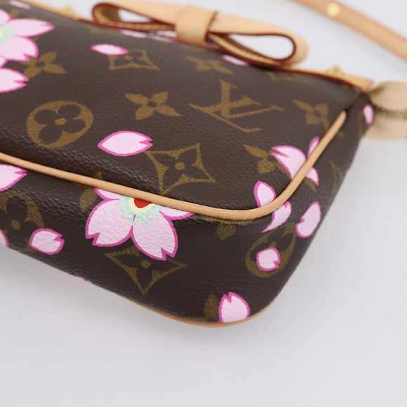 LOUIS VUITTON Monogram Cherry Blossom Pochette Pouch M92006 LV Auth 209287SAM