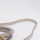 Chloe Marcie Shoulder Bag Leather Gray Gold Auth 209288V-10