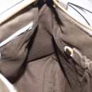 Chloe Marcie Shoulder Bag Leather Gray Gold Auth 209288V-21