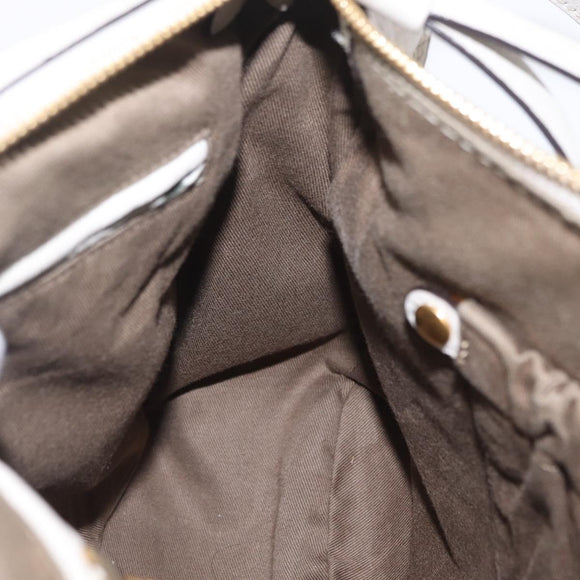 Chloe Marcie Shoulder Bag Leather Gray Gold Auth 209288V