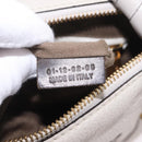 Chloe Marcie Shoulder Bag Leather Gray Gold Auth 209288V-27