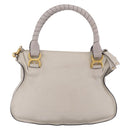Chloe Marcie Shoulder Bag Leather Gray Gold Auth 209288V-3