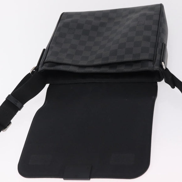 LOUIS VUITTON Damier Graphite District PM Shoulder Bag N41260 LV Auth 209291A