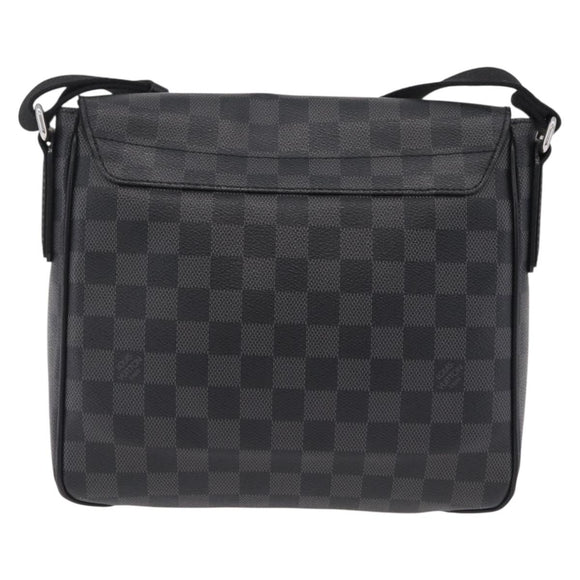 LOUIS VUITTON Damier Graphite District PM Shoulder Bag N41260 LV Auth 209291A