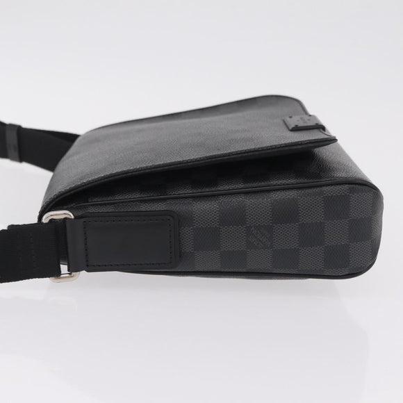 LOUIS VUITTON Damier Graphite District PM Shoulder Bag N41260 LV Auth 209291A