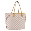LOUIS VUITTON Damier Azur Neverfull MM Tote Bag N41605 LV Auth 209293-1