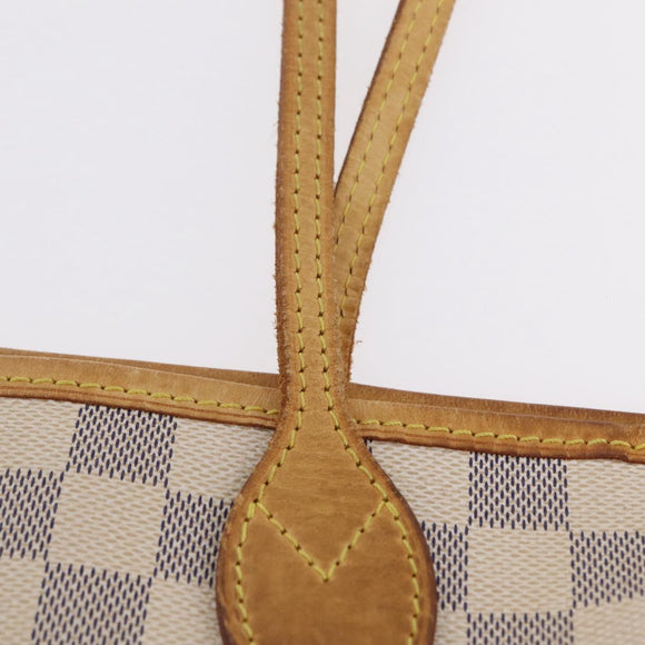 LOUIS VUITTON Damier Azur Neverfull MM Tote Bag N41605 LV Auth 209293