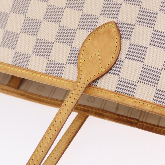LOUIS VUITTON Damier Azur Neverfull MM Tote Bag N41605 LV Auth 209293