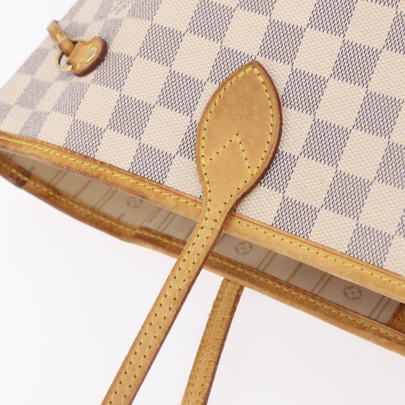 LOUIS VUITTON Damier Azur Neverfull MM Tote Bag N41605 LV Auth 209293