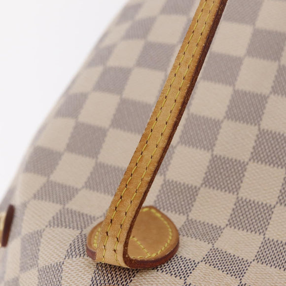LOUIS VUITTON Damier Azur Neverfull MM Tote Bag N41605 LV Auth 209293