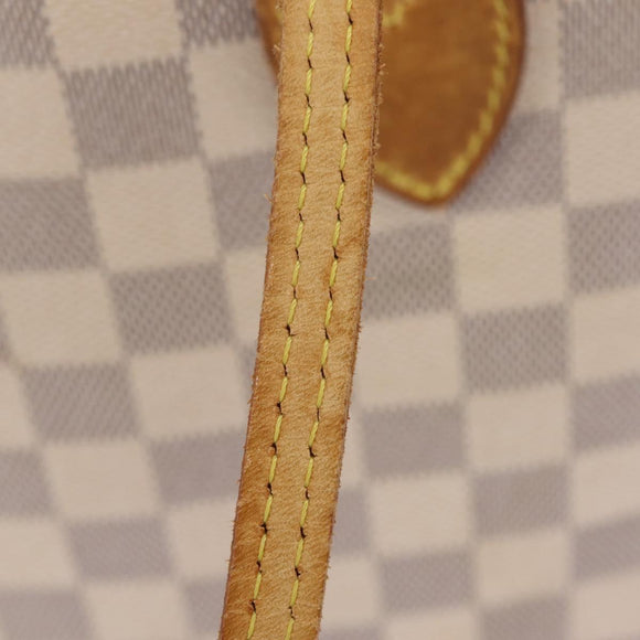 LOUIS VUITTON Damier Azur Neverfull MM Tote Bag N41605 LV Auth 209293