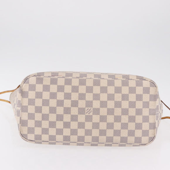 LOUIS VUITTON Damier Azur Neverfull MM Tote Bag N41605 LV Auth 209293