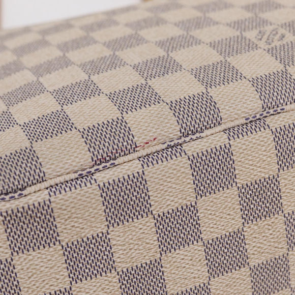 LOUIS VUITTON Damier Azur Neverfull MM Tote Bag N41605 LV Auth 209293