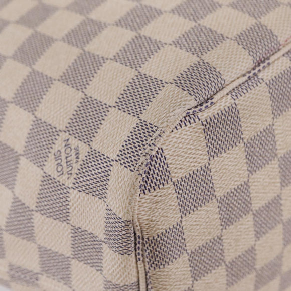 LOUIS VUITTON Damier Azur Neverfull MM Tote Bag N41605 LV Auth 209293