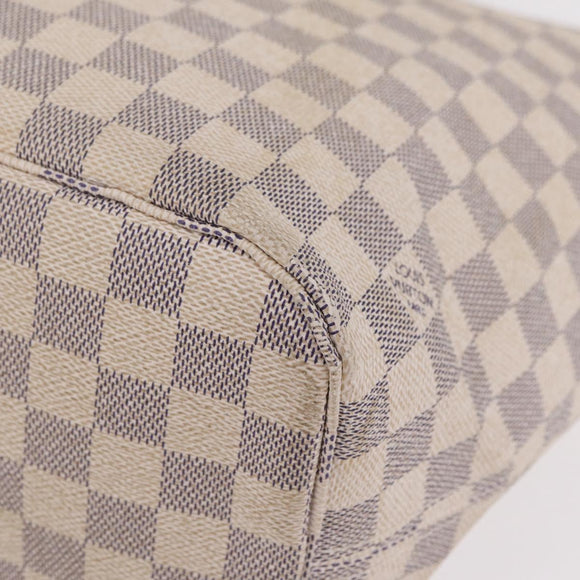 LOUIS VUITTON Damier Azur Neverfull MM Tote Bag N41605 LV Auth 209293