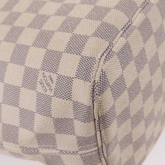 LOUIS VUITTON Damier Azur Neverfull MM Tote Bag N41605 LV Auth 209293