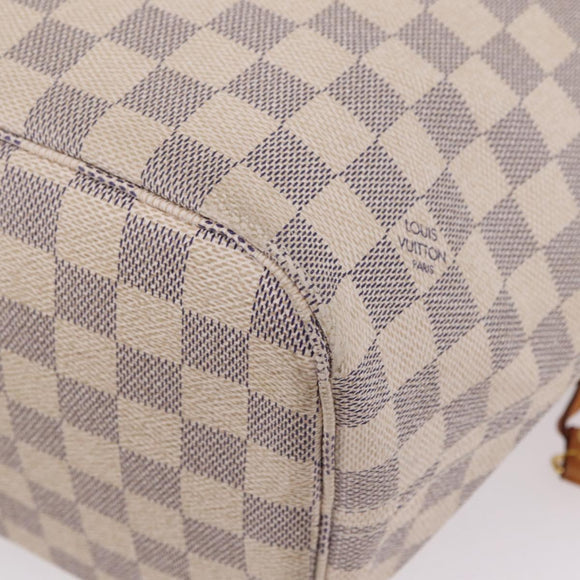 LOUIS VUITTON Damier Azur Neverfull MM Tote Bag N41605 LV Auth 209293