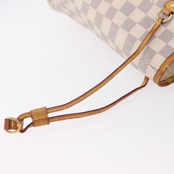 LOUIS VUITTON Damier Azur Neverfull MM Tote Bag N41605 LV Auth 209293