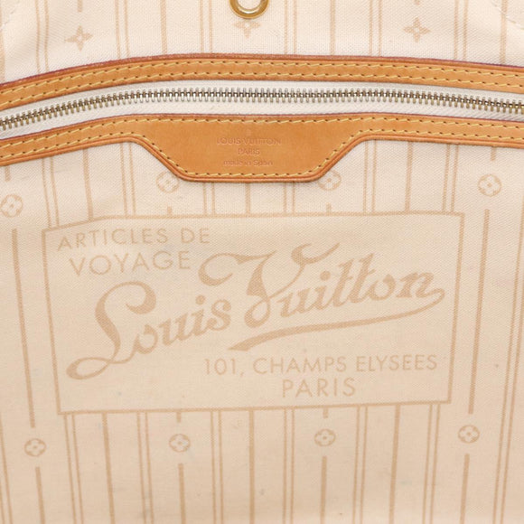 LOUIS VUITTON Damier Azur Neverfull MM Tote Bag N41605 LV Auth 209293