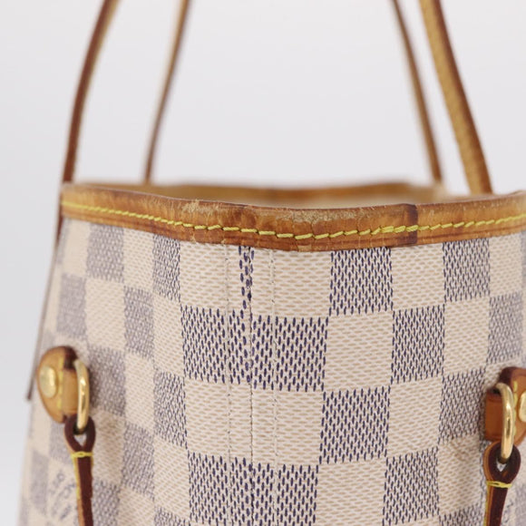 LOUIS VUITTON Damier Azur Neverfull MM Tote Bag N41605 LV Auth 209293