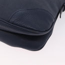 PRADA Shoulder Bag Jacquard Navy Gold Auth 209294A-16