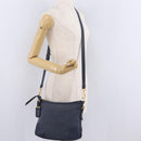 PRADA Shoulder Bag Jacquard Navy Gold Auth 209294A-27