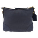 PRADA Shoulder Bag Jacquard Navy Gold Auth 209294A-2