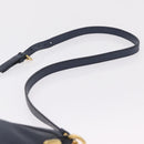 PRADA Shoulder Bag Jacquard Navy Gold Auth 209294A-14