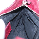 Balenciaga Giant Hip Shoulder Bag Leather Wine Red Silver 230640 Auth 209295V-23