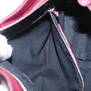 Balenciaga Giant Hip Shoulder Bag Leather Wine Red Silver 230640 Auth 209295V-26