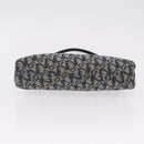 Christian Dior Trotter Canvas Accessory Pouch Navy Silver Auth 209296-5