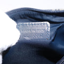 Christian Dior Trotter Canvas Accessory Pouch Navy Silver Auth 209296-12