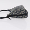 Christian Dior Trotter Canvas Accessory Pouch Navy Silver Auth 209296-4