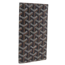 Goyard Herringbone Sun Rock Long Wallet PVC Leather Black Auth 209297M-1