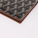 Goyard Herringbone Sun Rock Long Wallet PVC Leather Black Auth 209297M-10