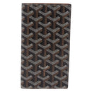 Goyard Herringbone Sun Rock Long Wallet PVC Leather Black Auth 209297M-2