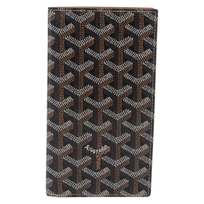 Goyard Herringbone Sun Rock Long Wallet PVC Leather Black Auth 209297M - 0