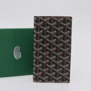 Goyard Herringbone Sun Rock Long Wallet PVC Leather Black Auth 209297M-22