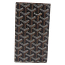 Goyard Herringbone Sun Rock Long Wallet PVC Leather Black Auth 209297M-3
