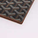 Goyard Herringbone Sun Rock Long Wallet PVC Leather Black Auth 209297M-9
