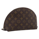 LOUIS VUITTON Monogram Trousse Demi Ronde Cosmetic Pouch M47520 LV Auth 209301-1