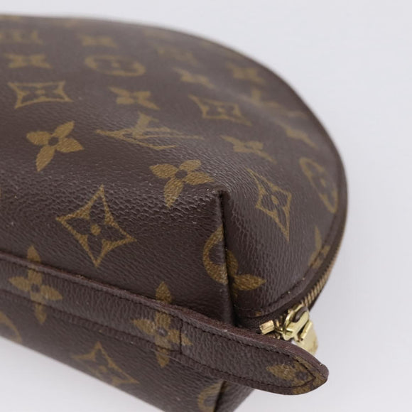 LOUIS VUITTON Monogram Trousse Demi Ronde Cosmetic Pouch M47520 LV Auth 209301