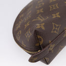 LOUIS VUITTON Monogram Trousse Demi Ronde Cosmetic Pouch M47520 LV Auth 209301-16